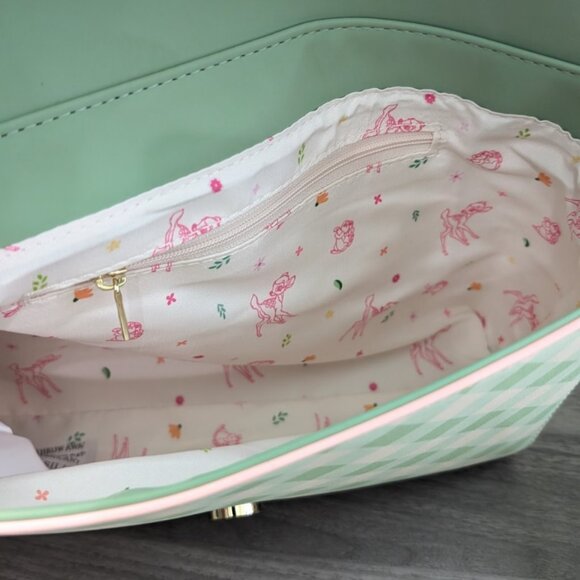 Loungefly Disney Bambi Springtime Gingham Crossbody Bag - Picture 3 of 6